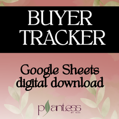 Plant sales tracker Pink weekly Google Sheets business template Plant.ess
