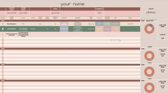 Plant Sales Tracker Pink | Weekly Google Sheets Business Template