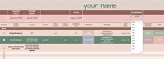 Plant Sales Tracker Pink | Weekly Google Sheets Business Template