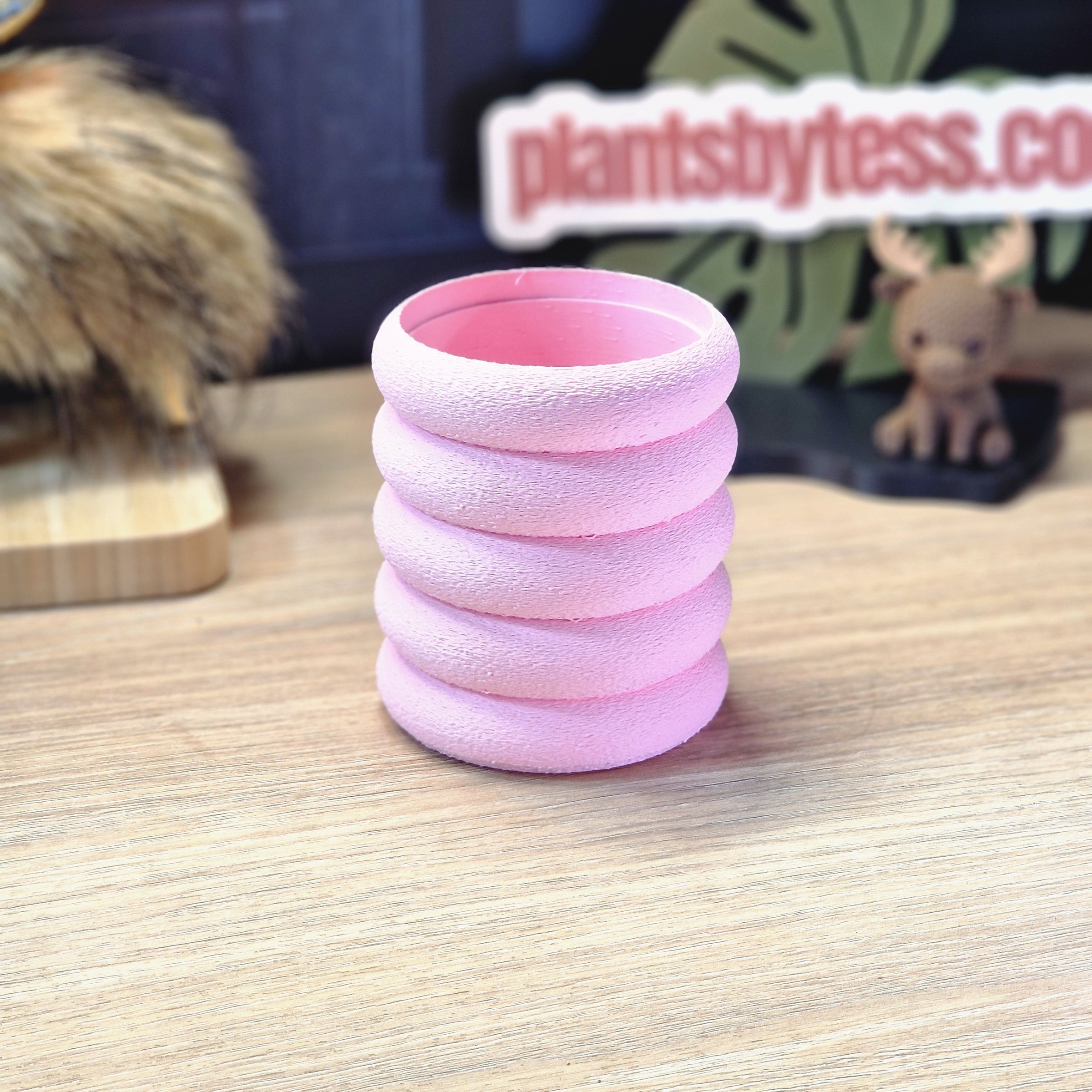 MIDI SIPS Marshmallow Outer Pot | Pink 3D Printed Plant Pot