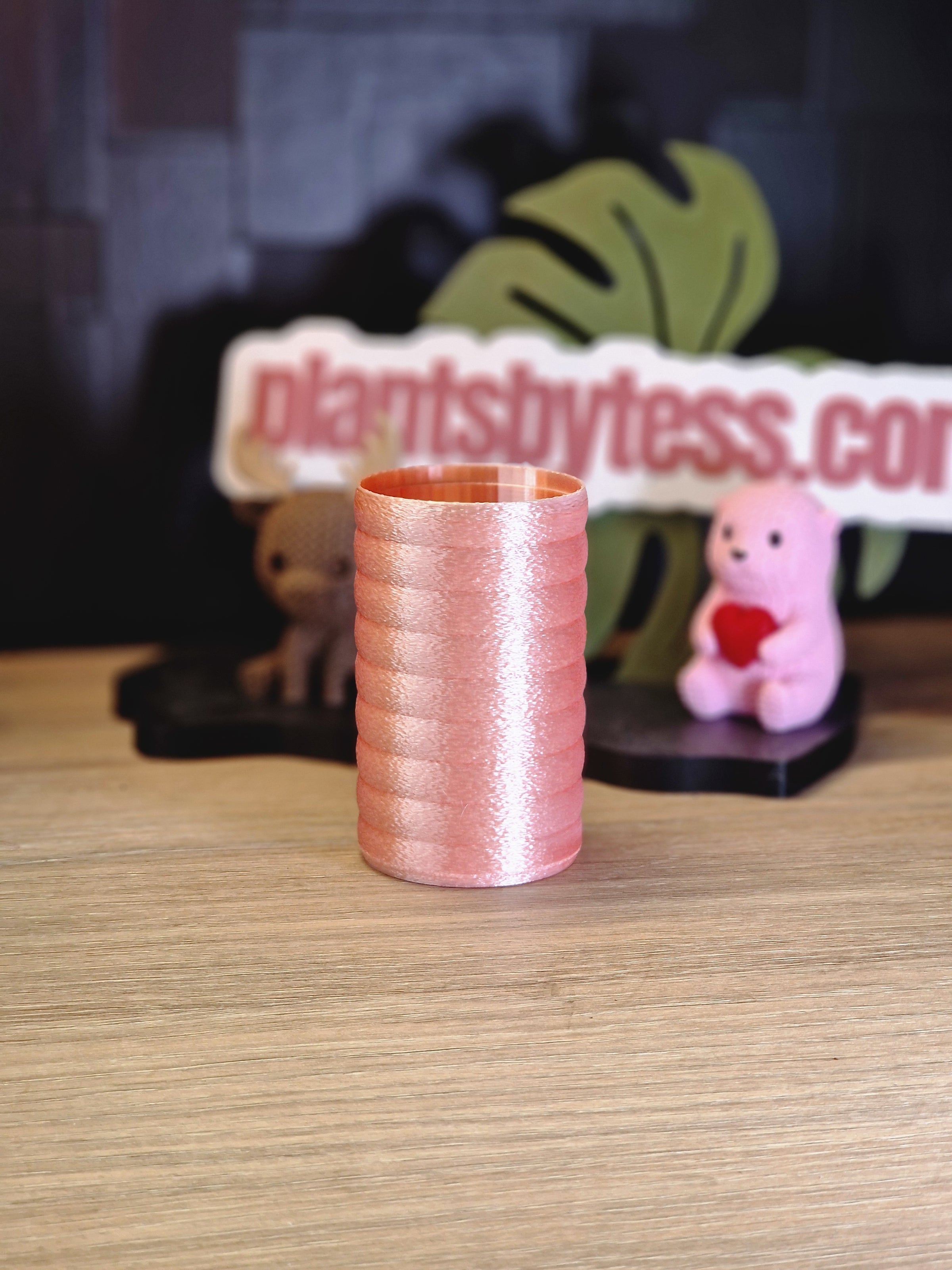 MINI SIPS Marshmallow Outer Pot | Pink 3D Printed Plant Pot