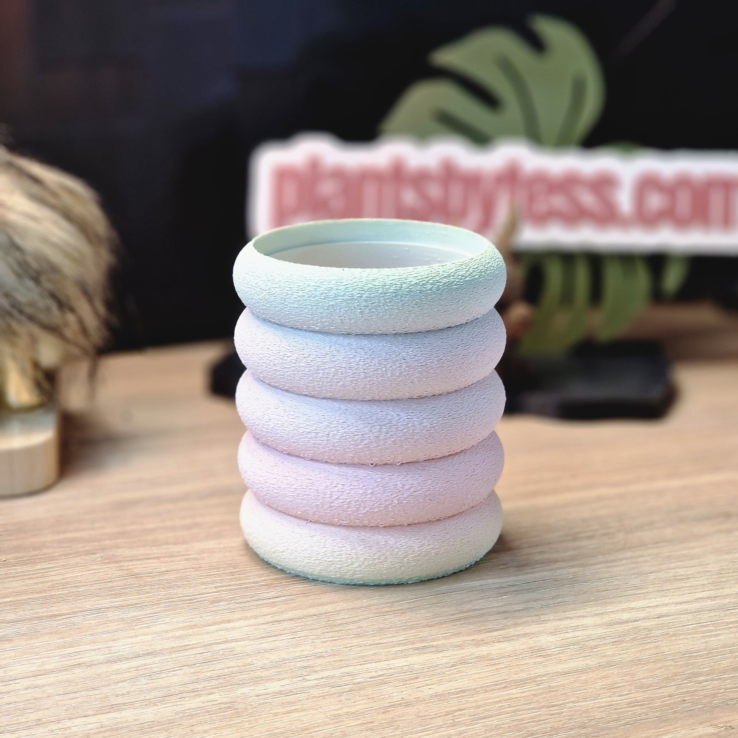 MIDI SIPS Marshmallow Outer Pot | Pink 3D Printed Plant Pot