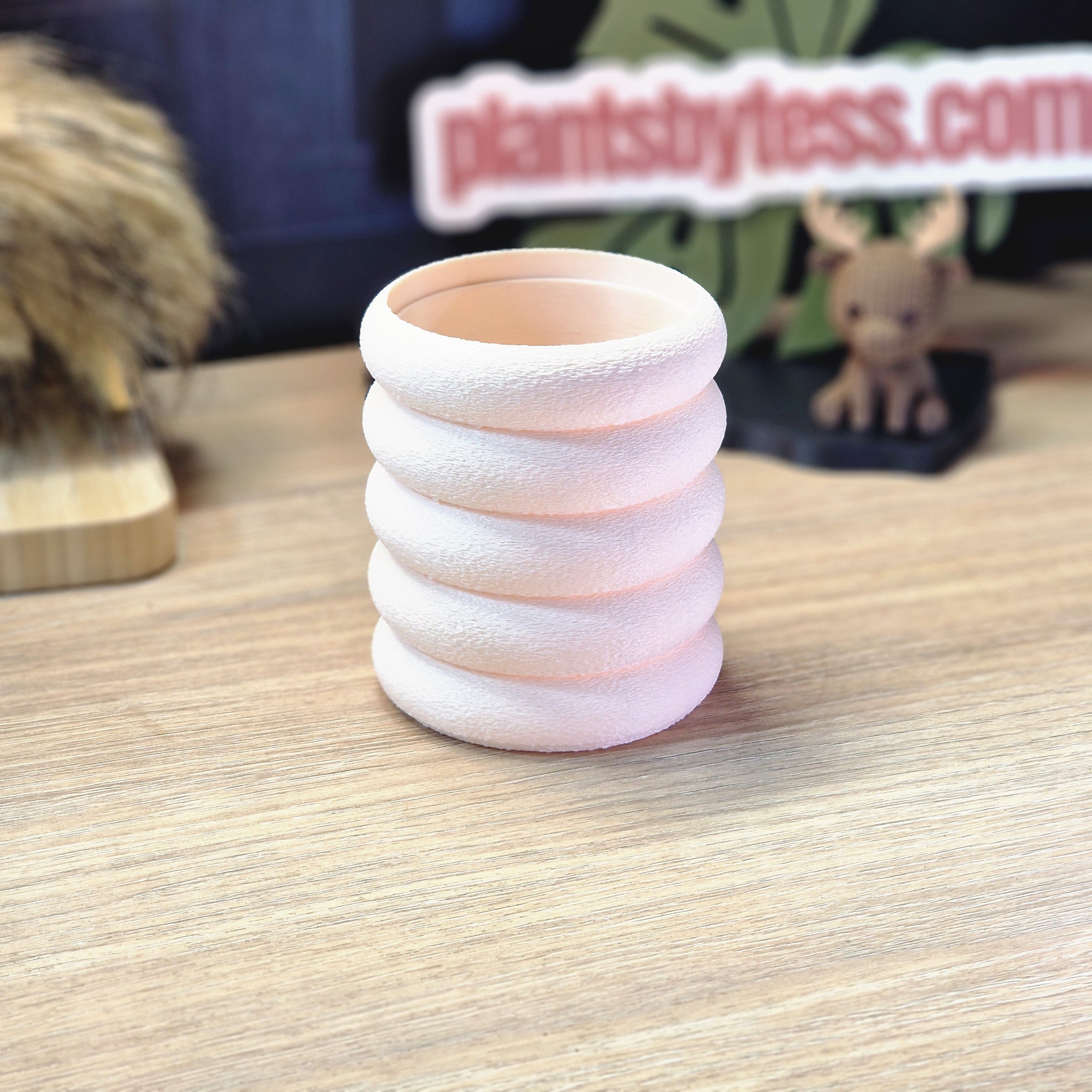 MIDI SIPS Marshmallow Outer Pot | Pink 3D Printed Plant Pot