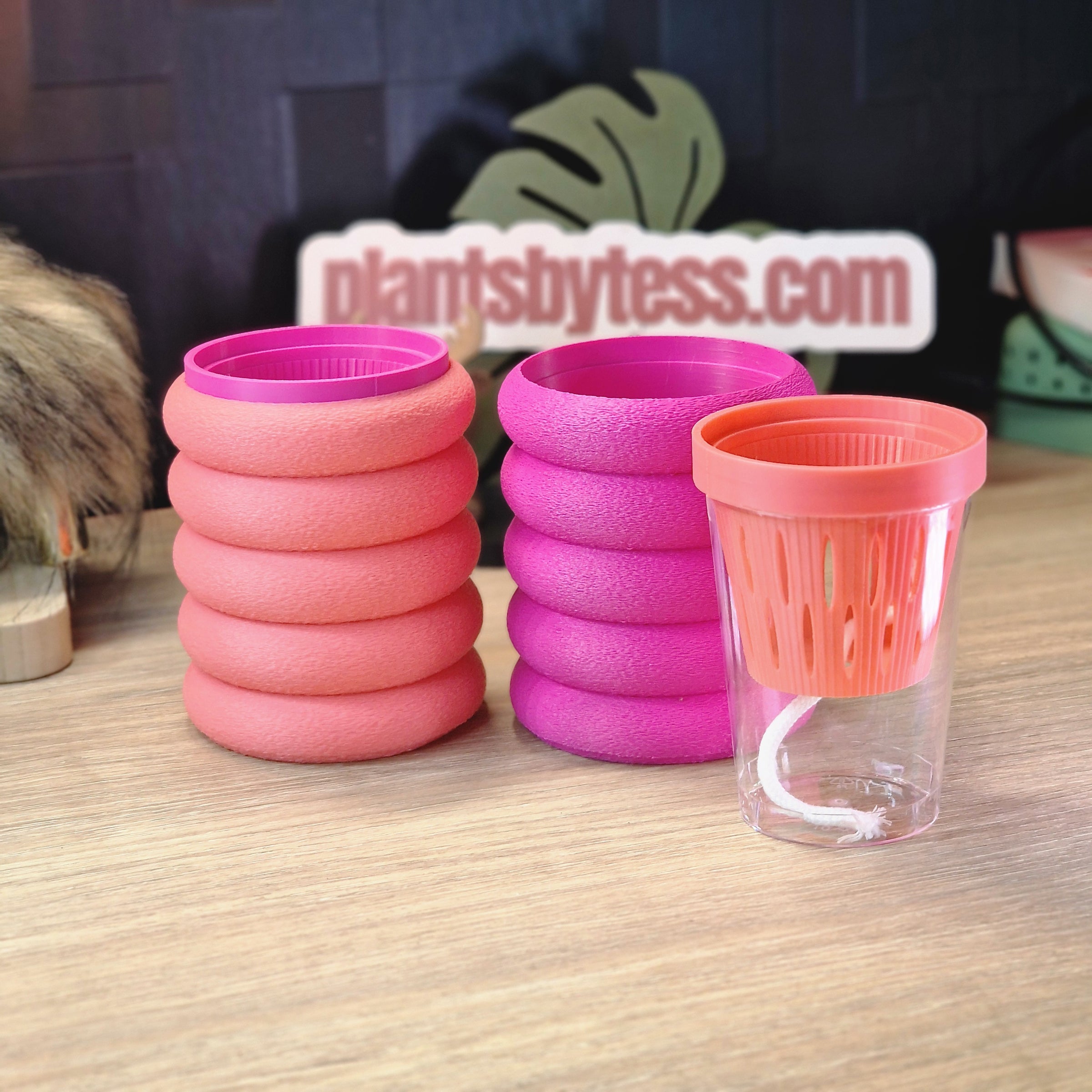 MIDI SIPS Marshmallow complete set bundle pink self-watering pot system at Plant.ess