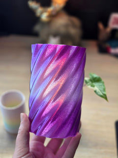 Liquid Glow Pots Purple White | Glow Self-Watering Plant Pots