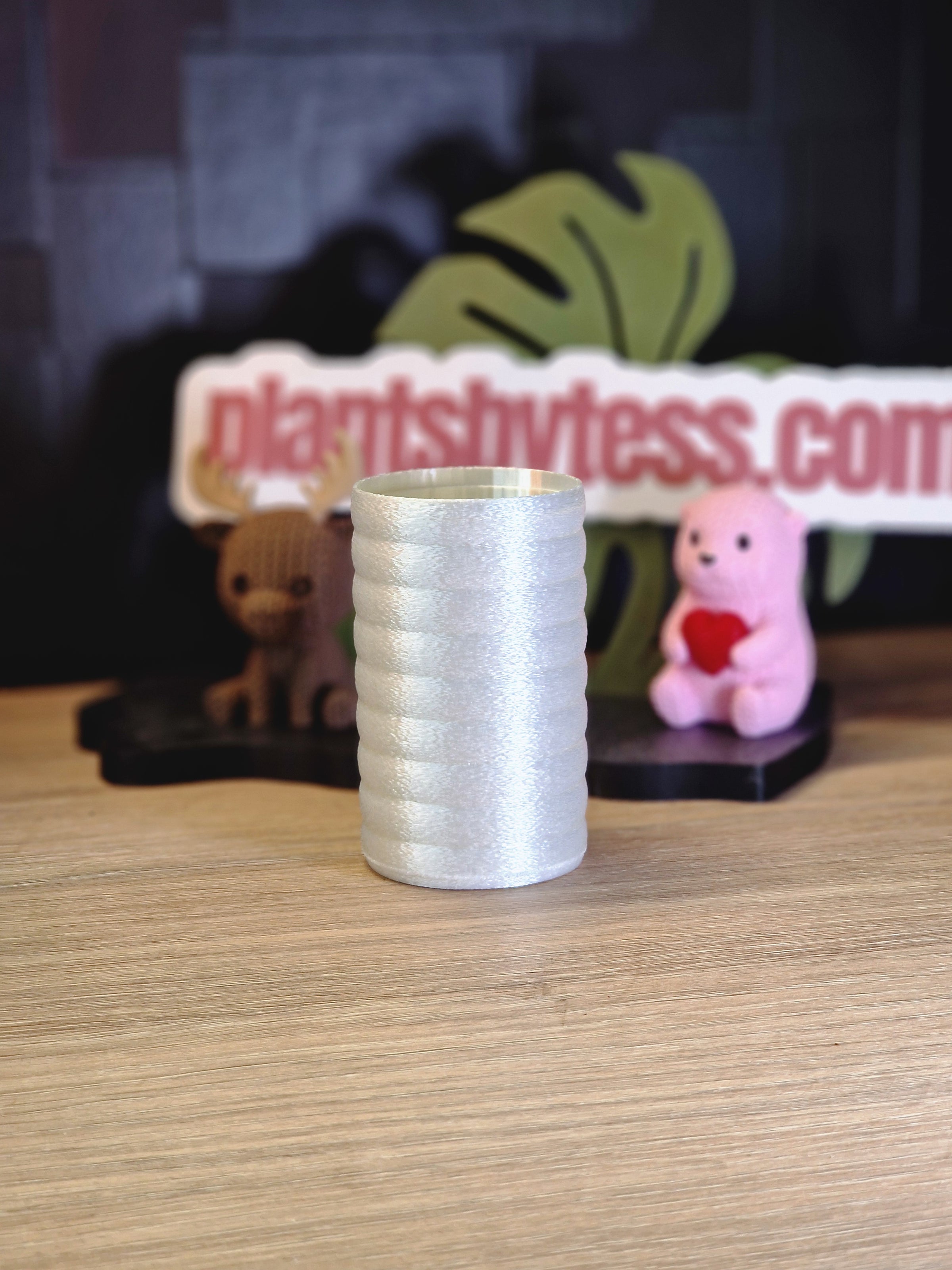 MINI SIPS Marshmallow Outer Pot | Pink 3D Printed Plant Pot