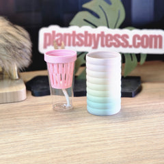 MINI SIPS Marshmallow Outer Pot | Pink 3D Printed Plant Pot