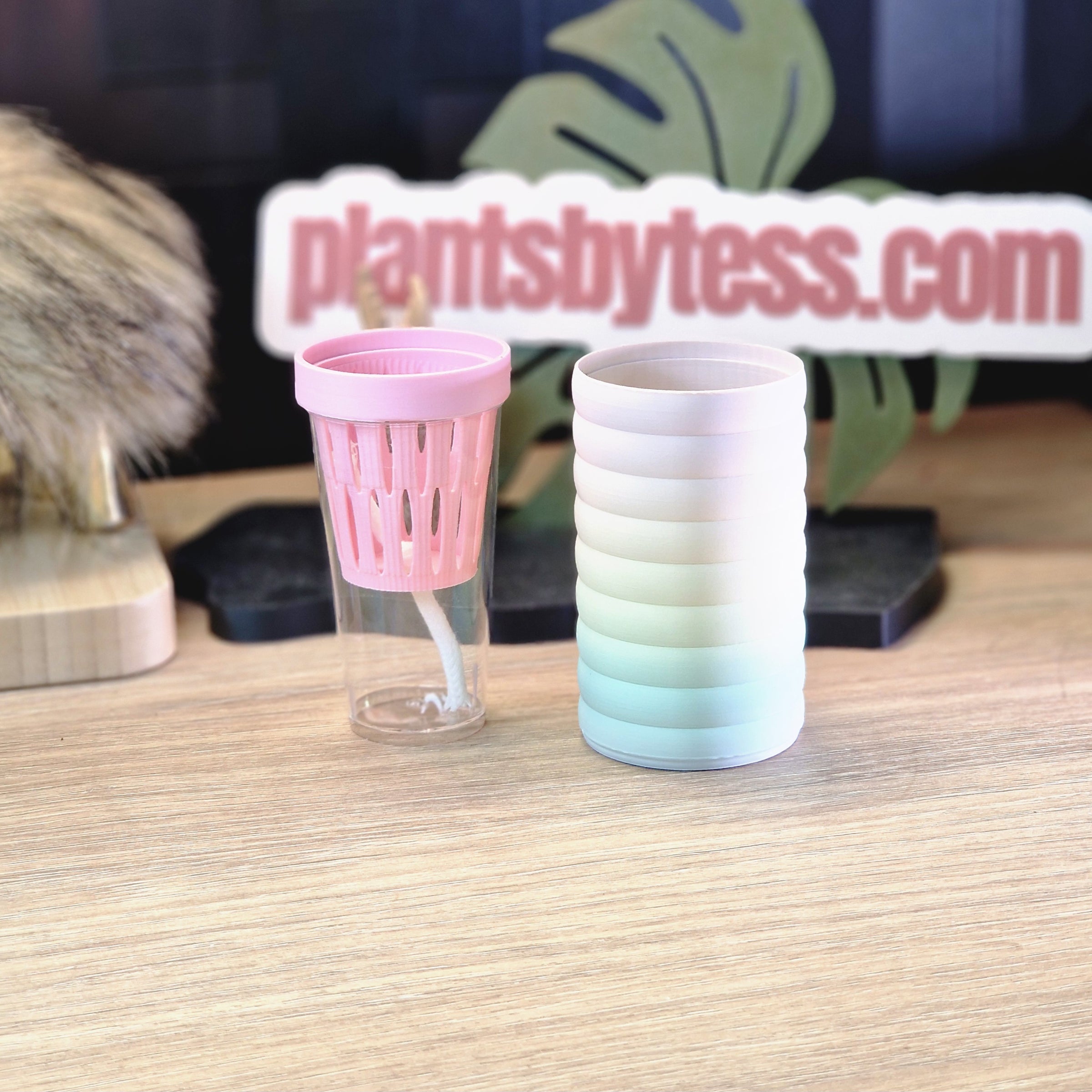 MINI SIPS Marshmallow Outer Pot | Pink 3D Printed Plant Pot