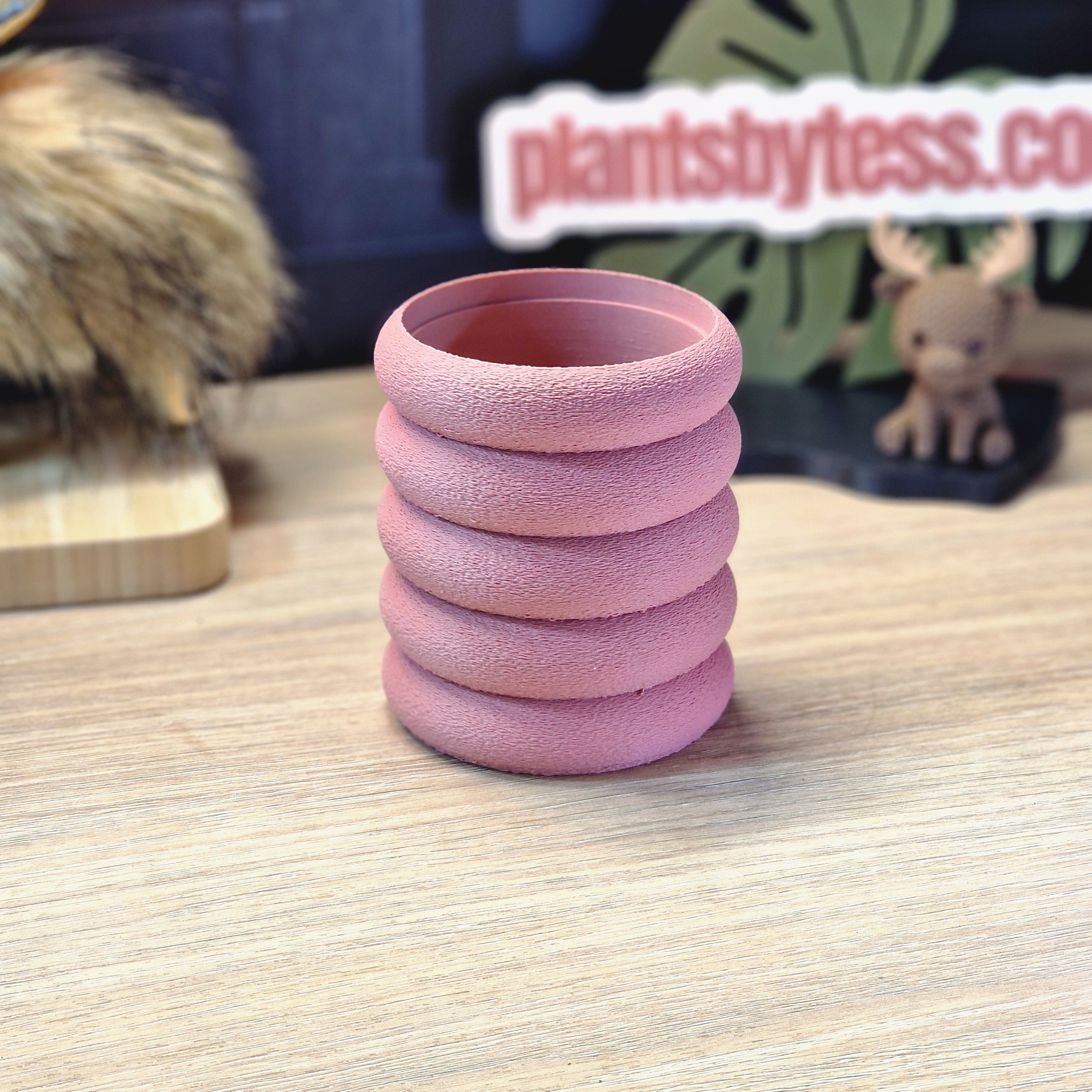 MIDI SIPS Marshmallow Outer Pot | Pink 3D Printed Plant Pot