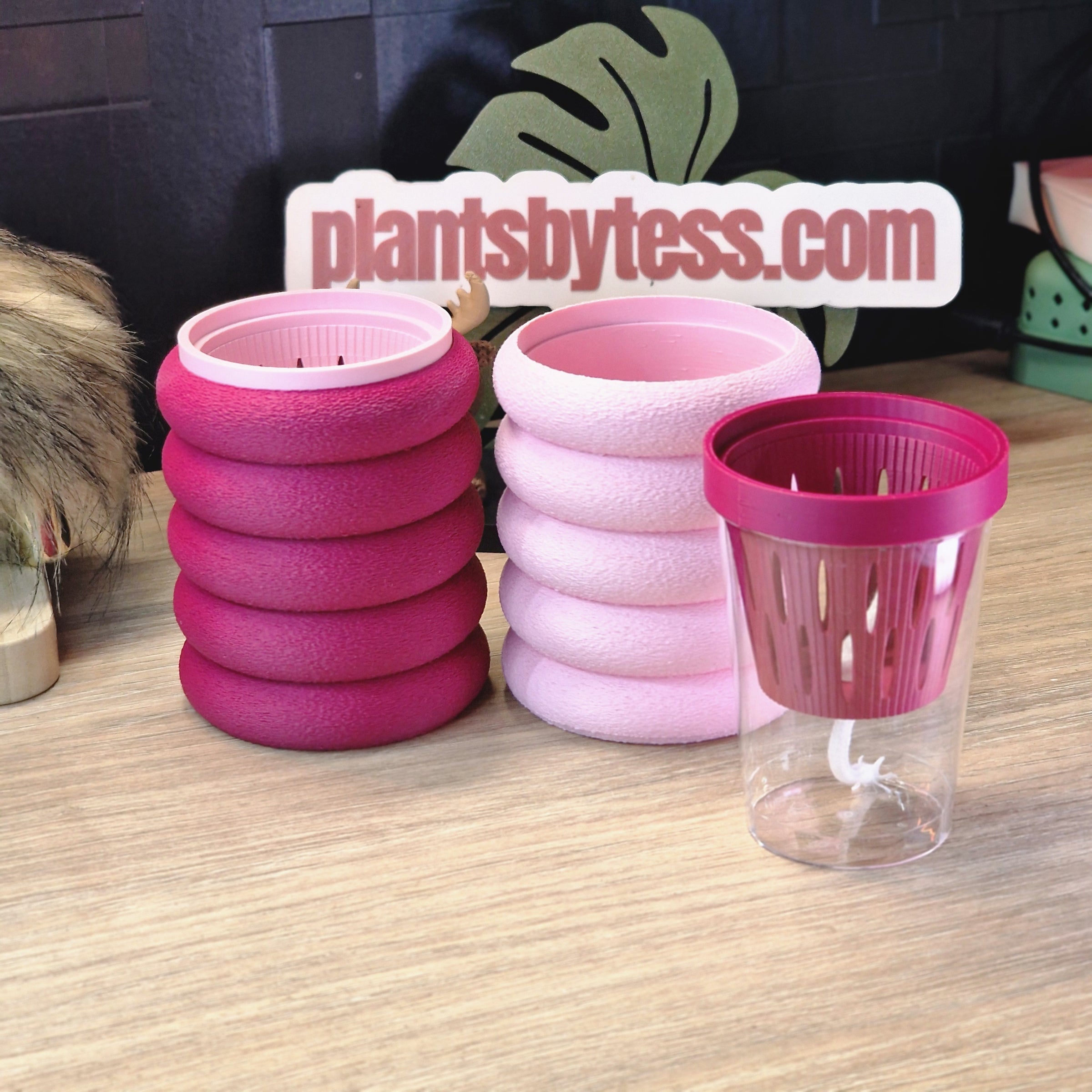 MIDI SIPS Marshmallow Complete Set Bundle | Pink Self-Watering Pot System