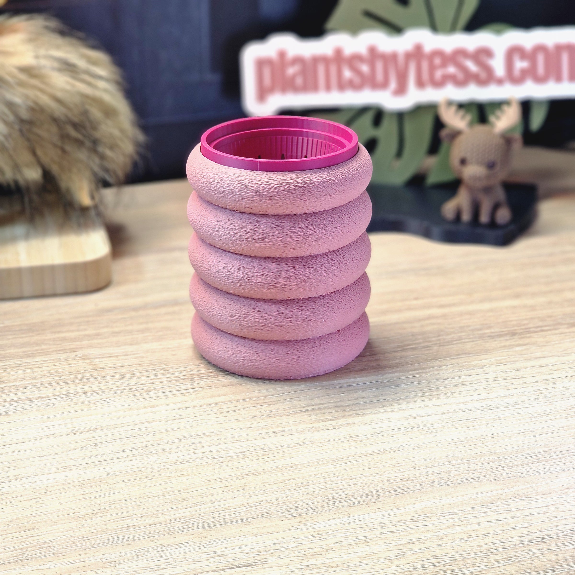 MIDI SIPS Marshmallow Outer Pot | Pink 3D Printed Plant Pot