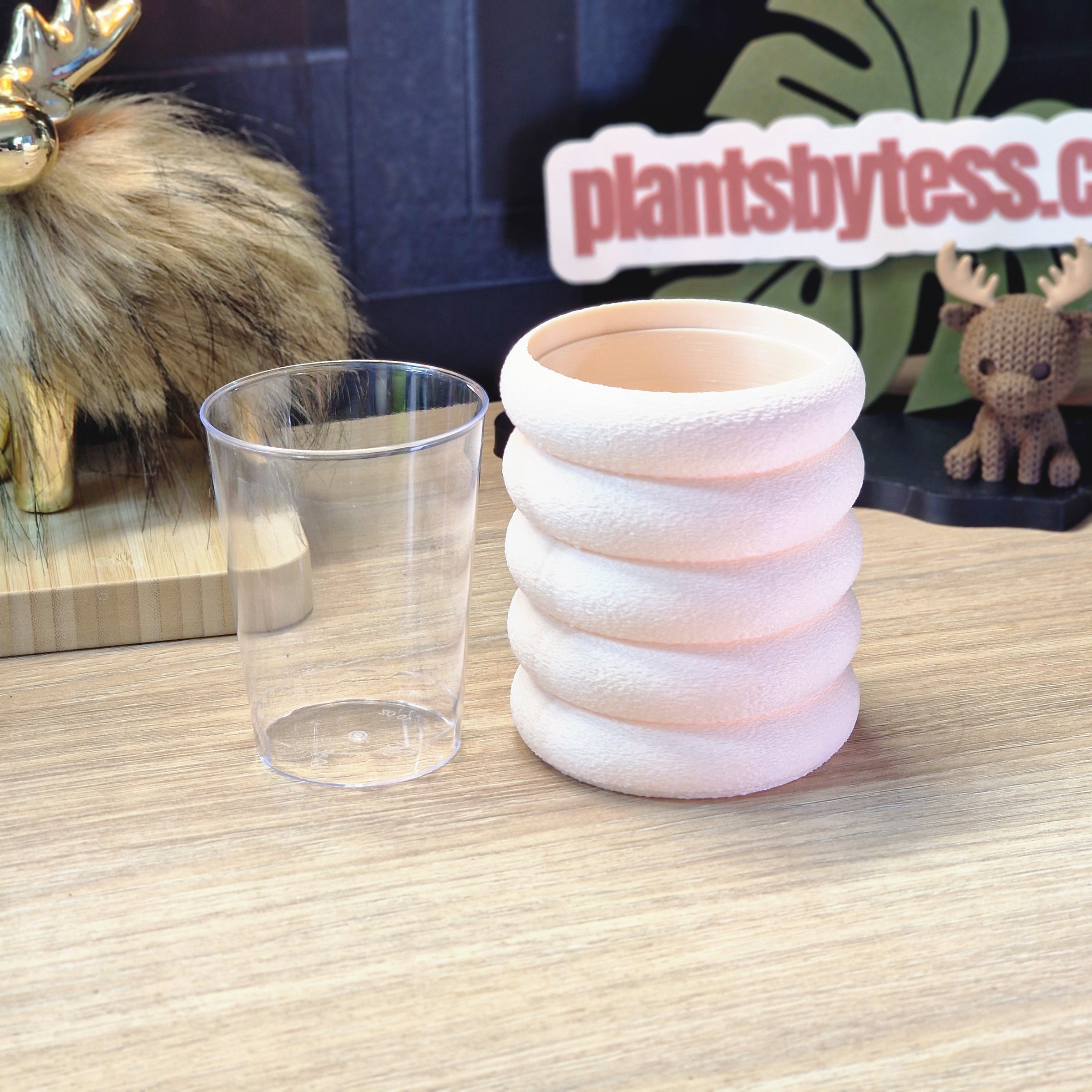 MIDI SIPS Marshmallow Outer Pot | Pink 3D Printed Plant Pot
